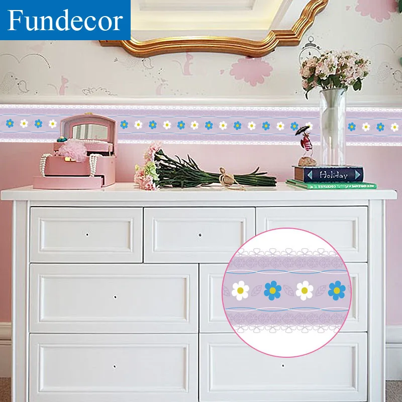 [Fundecor] 10x1000 см наклейки на стену с маленькими цветами для детских комнат кухонная