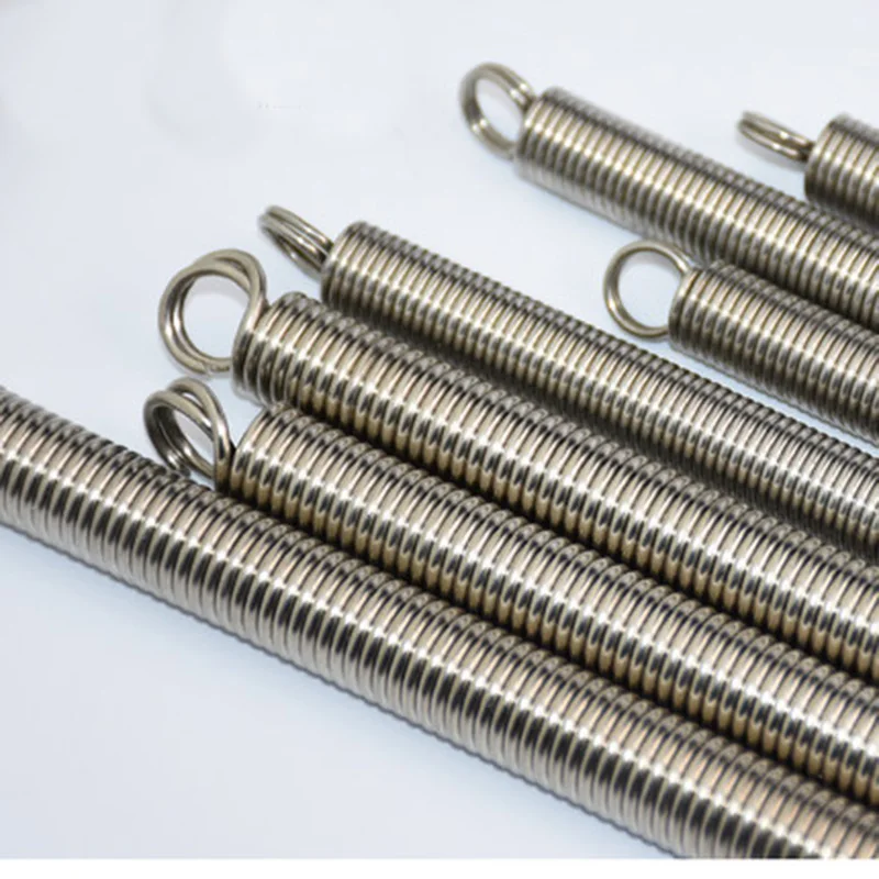 

5pcs 0.6mm Wire diameter tension spring linear stainless steel small tension springs 8mm outside diameter 20mm-60mm length