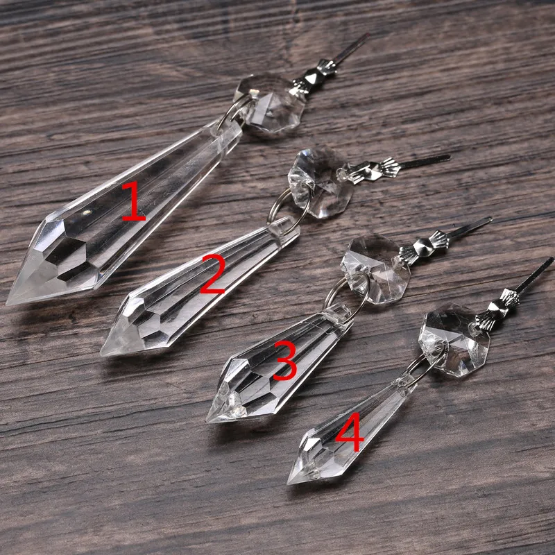 Люстра 24 шт./лот кристаллы лампы призмы акриловые Восьмиугольные бусины гирлянда