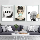 Холст Одри Хепберн жвачка печать вдохновляющая жизнь цитаты и принты настенные картины декор для гостиной дома
