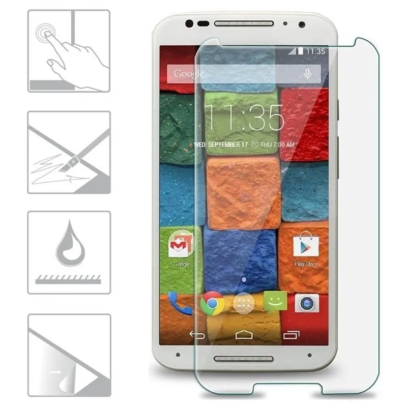 2 шт. для стекла Motorola Moto X2 Защитная пленка экрана из закаленного стекло X + 1
