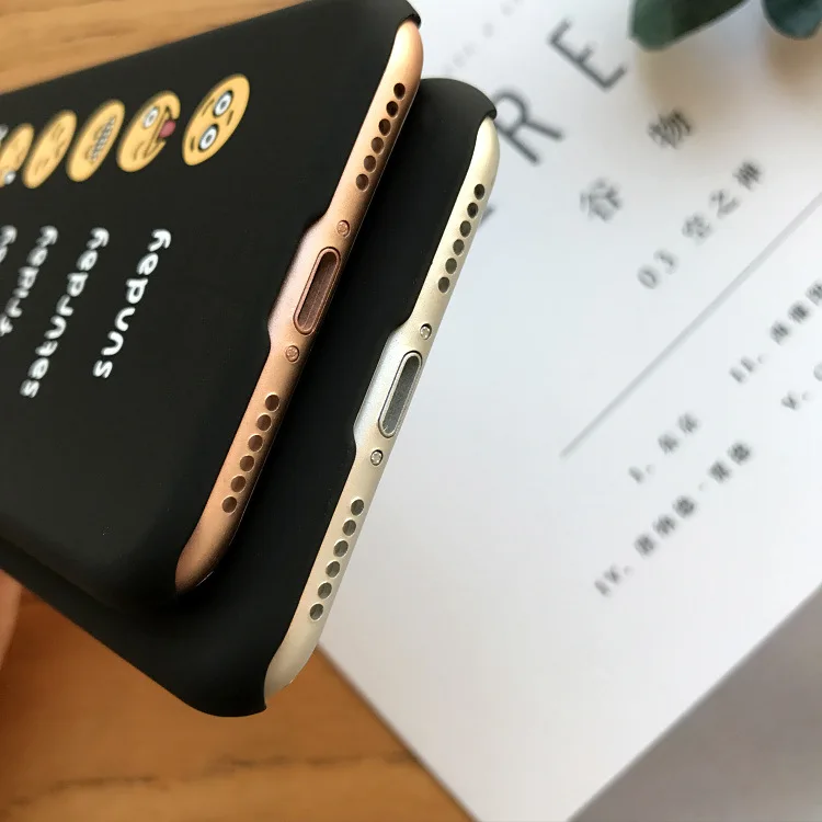 Милый мультяшный набор лица в неделю чехол для телефона iphone 6s 6 Puls жесткий матовый