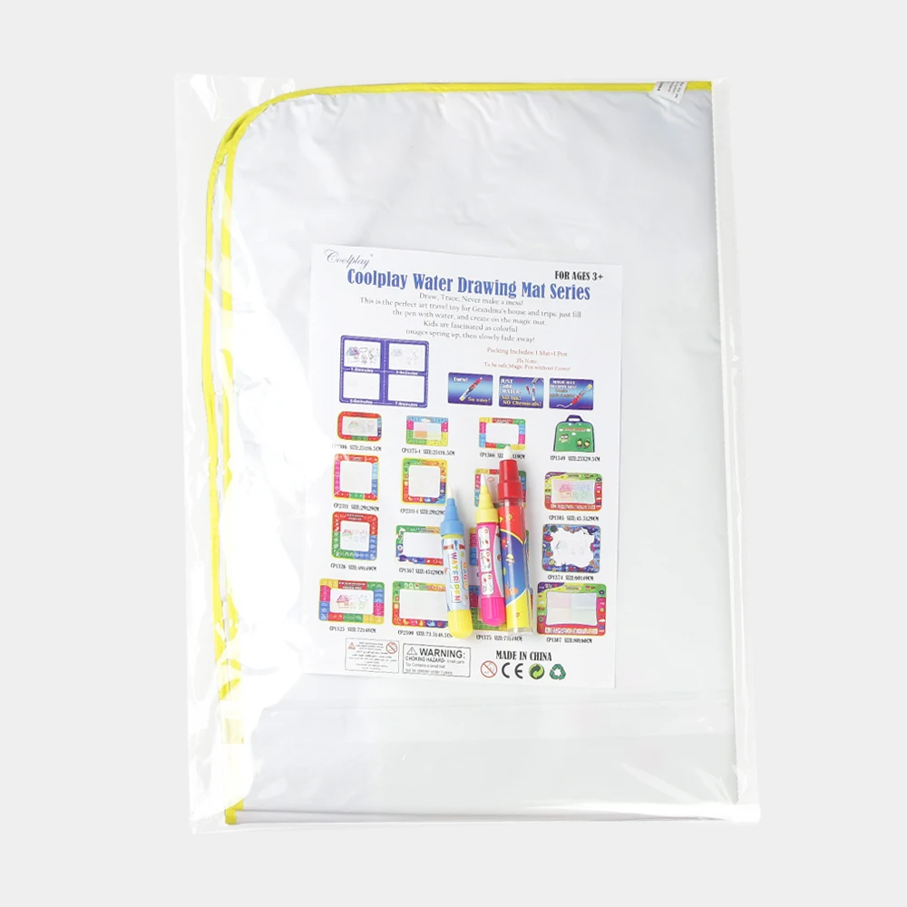 100x70 см Большой размер многоцветный волшебный коврик для рисования водой и 3 ручки