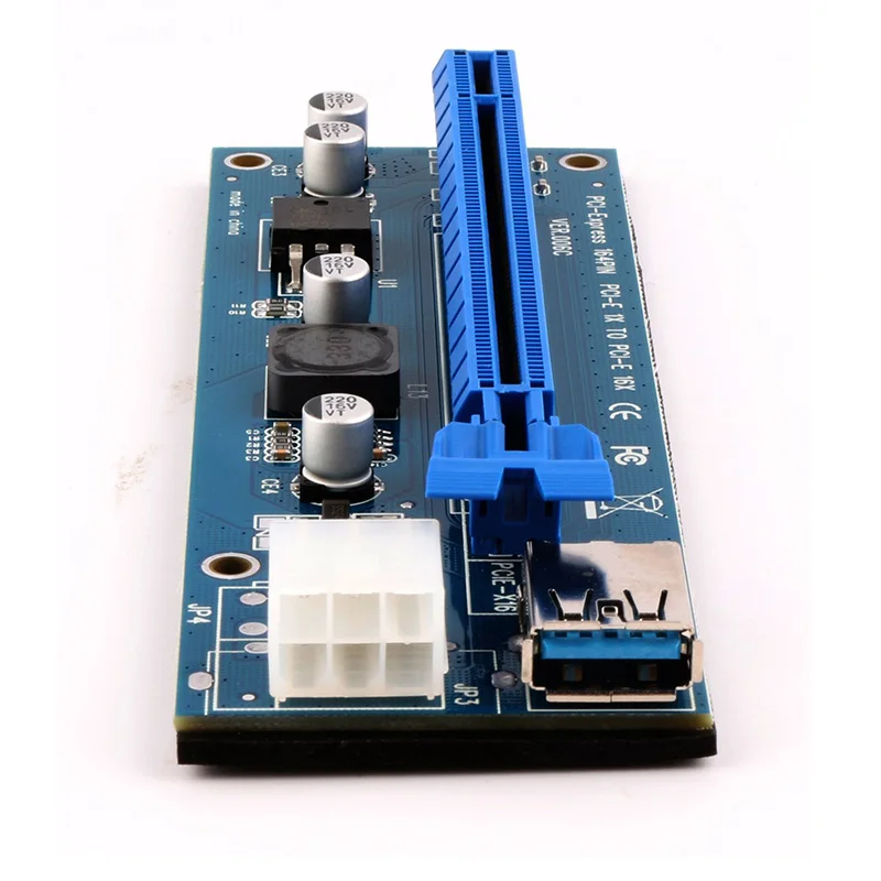 Ubit в наличии 6 шт./лот 1x до 16x Экспресс удлинитель Райзер карта USB 3 0 PCI e SATA 15pin 6pin