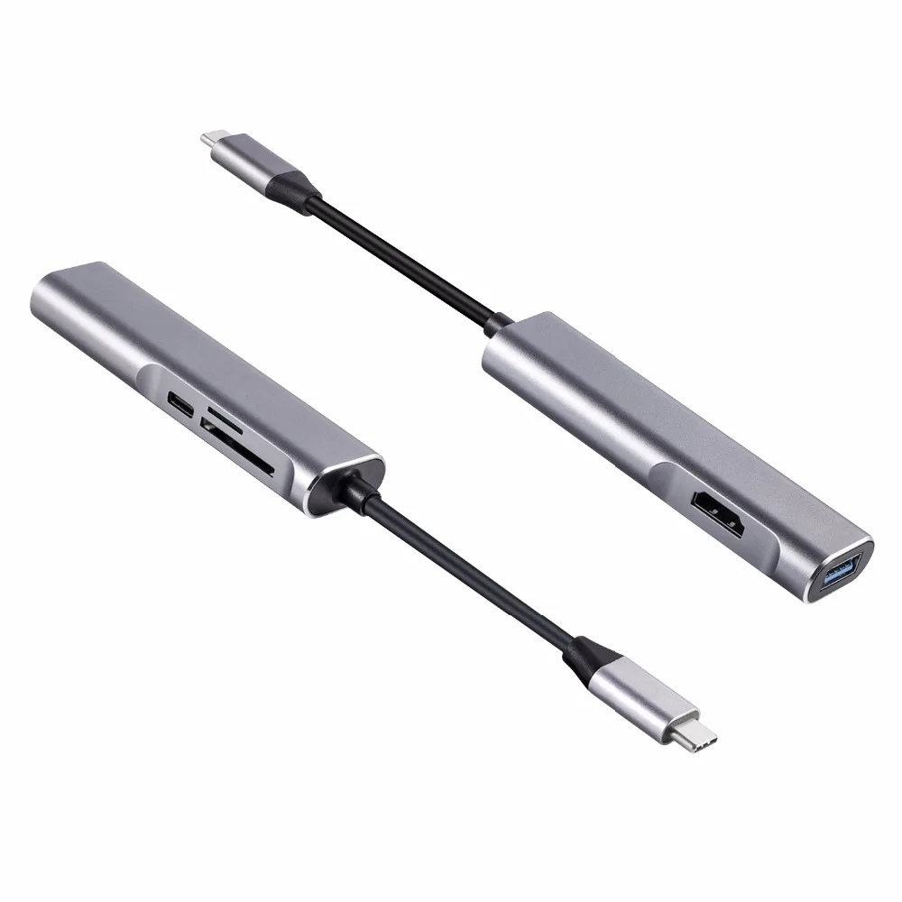 USB Hub Thunderbolt 3 Adapter Type C to HDMI 3.0 PD dex hub for Macbook Pro Samsung galaxy S8 S9 usb c hdmi | Компьютеры и офис