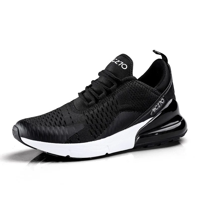 Black White VEAMORS/модные легкие кроссовки для бега; мужские кроссовки со шнуровкой; спортивная мужская обувь для бега; нескользящая сетчатая Повседневная обувь; кроссовки - Цвет: Black White