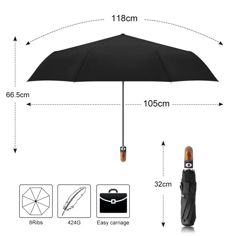 RST классический деловой мужской зонт в английском стиле автоматический крепкий