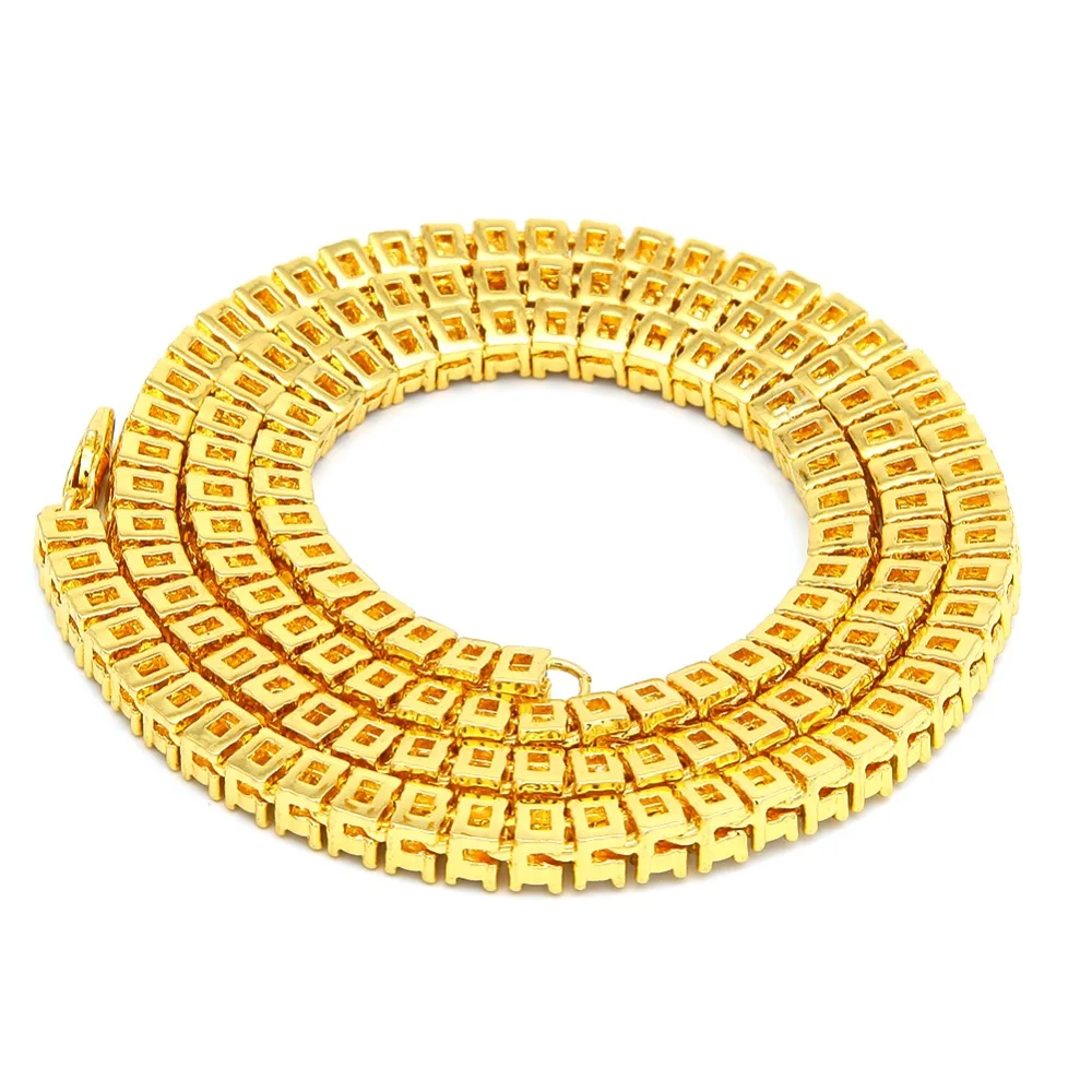 Мужские цепочки для тенниса UWIN набор из двух цепей золотого/белого золота 5 мм