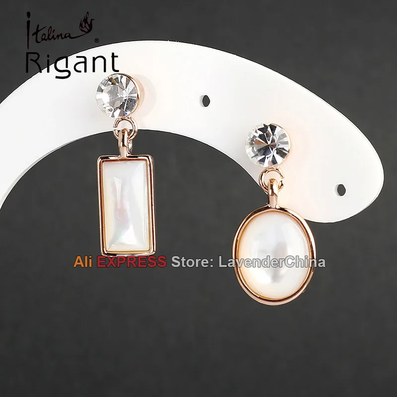 A1-e090 Italina Rigant со стразами падение опал Длинные висячие серьги 18kgp кристалл |