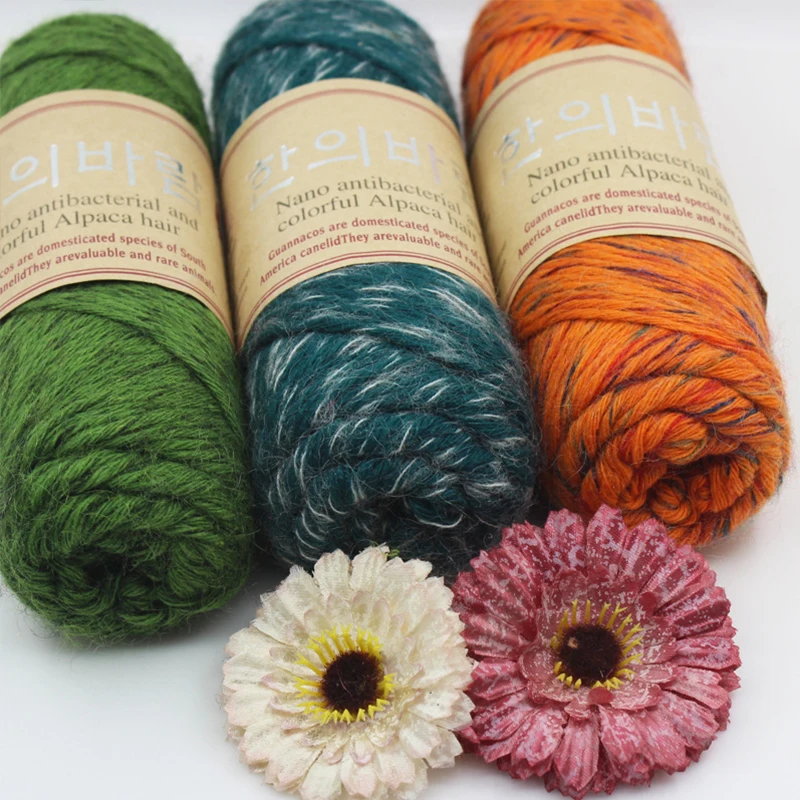 100 г/Шаровая кашемировая смешанная пряжа Мягкая ручная вязаная крючком вязаные