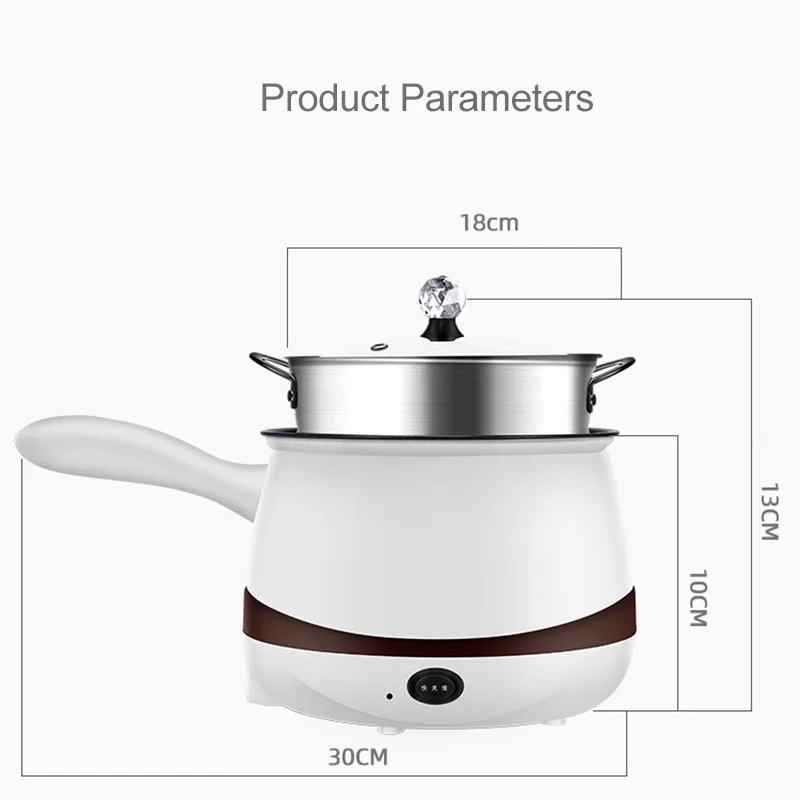 110V/220V Mini Multifunctional Electric Cooking Pot Machine Single/Double Layer Available Rice Cooker Steamed Non-stick coating