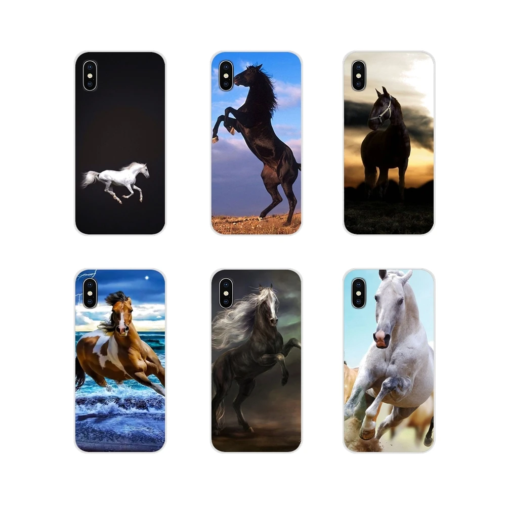 Для Apple iPhone X XR XS MAX 4 4S 5 5S 5C SE 6 6S 7 8 Plus ipod touch тонкая лошадь аксессуары чехлы для