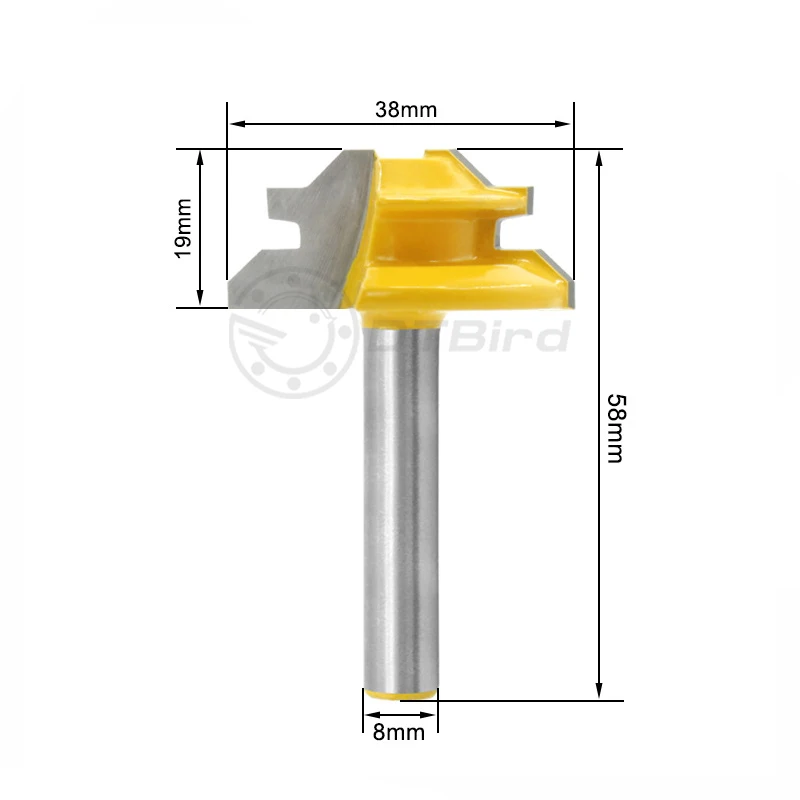 Т образная насадка для фрезерного станка по дереву 45 градусов 1/4 дюйма|Фреза| |