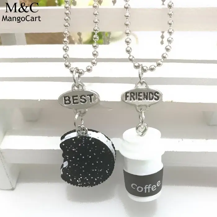Печенье Кофе милые девушки best друзьям подарки Бусы Подвески Цепочки и