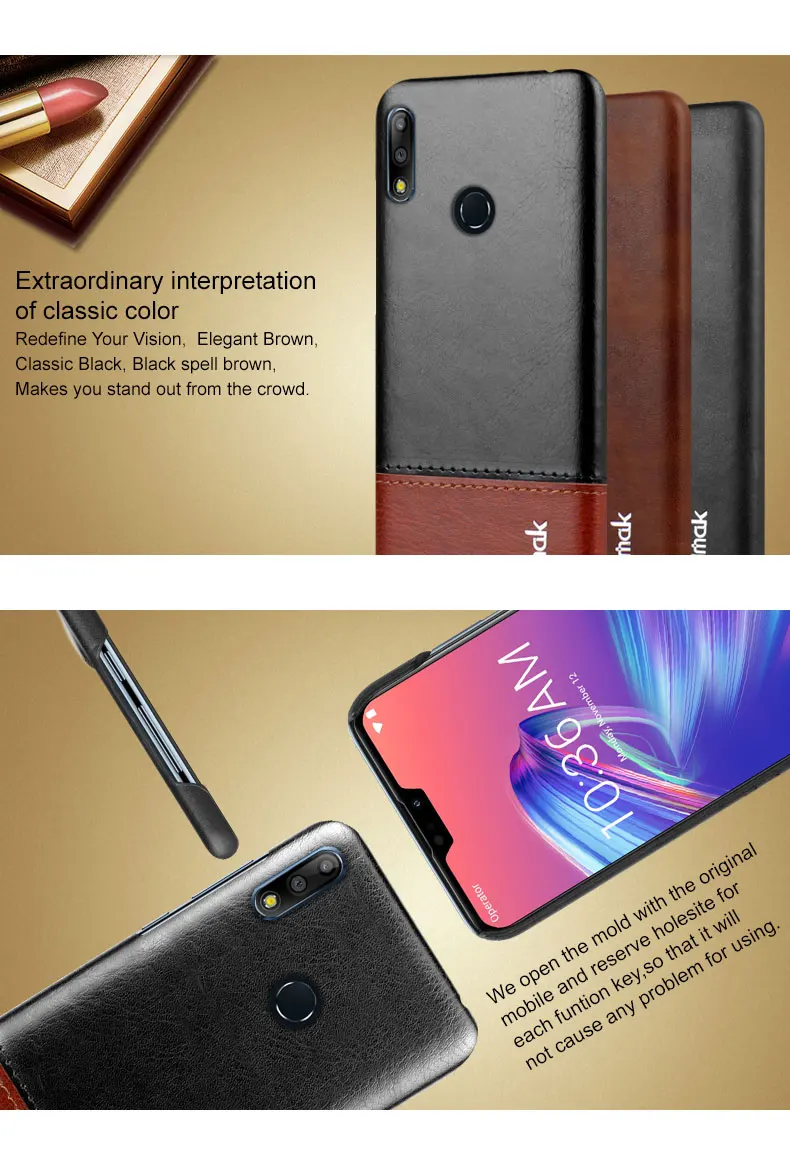 Роскошный чехол IMAK в сдержанном стиле для Asus Zenfone Max Pro M2 ZB631KL ZB633KL, чехол со слотом для карт, Чехол Для Zenfone Max Pro M1 ZB601KL ZB602KL 5 5Z