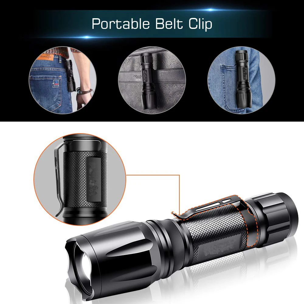 LightingView открытый масштабируемый T6/L2 светодиодный фонарик 5 режимов Кемпинг велосипедный карманный фонарь перезаряжаемый аккумулятор 18650