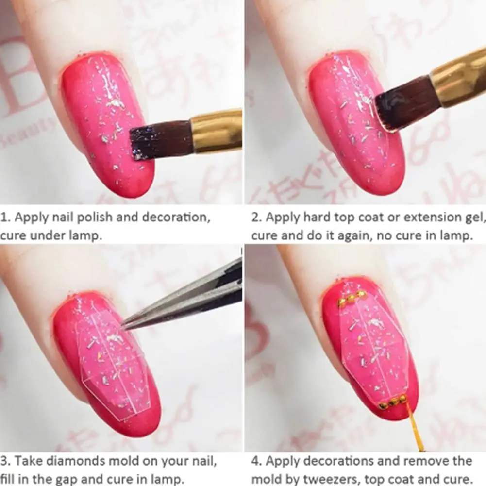 Ногти &quotсделай сам&quot драгоценный камень трафарет направляющие формы