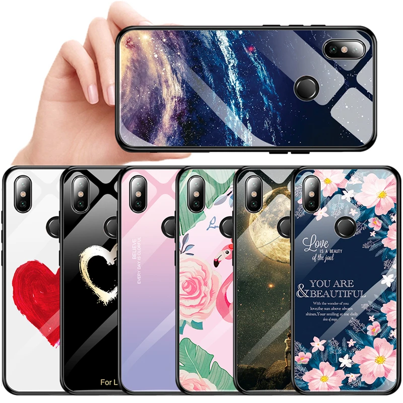 Чехол из закаленного стекла для Xiaomi Mi 9 8 A2 Lite Redmi K20 Note 5 6 7 Pro Note7 Pro, задняя крышка, чехол для телефона Redmi 7 6 5 Plus