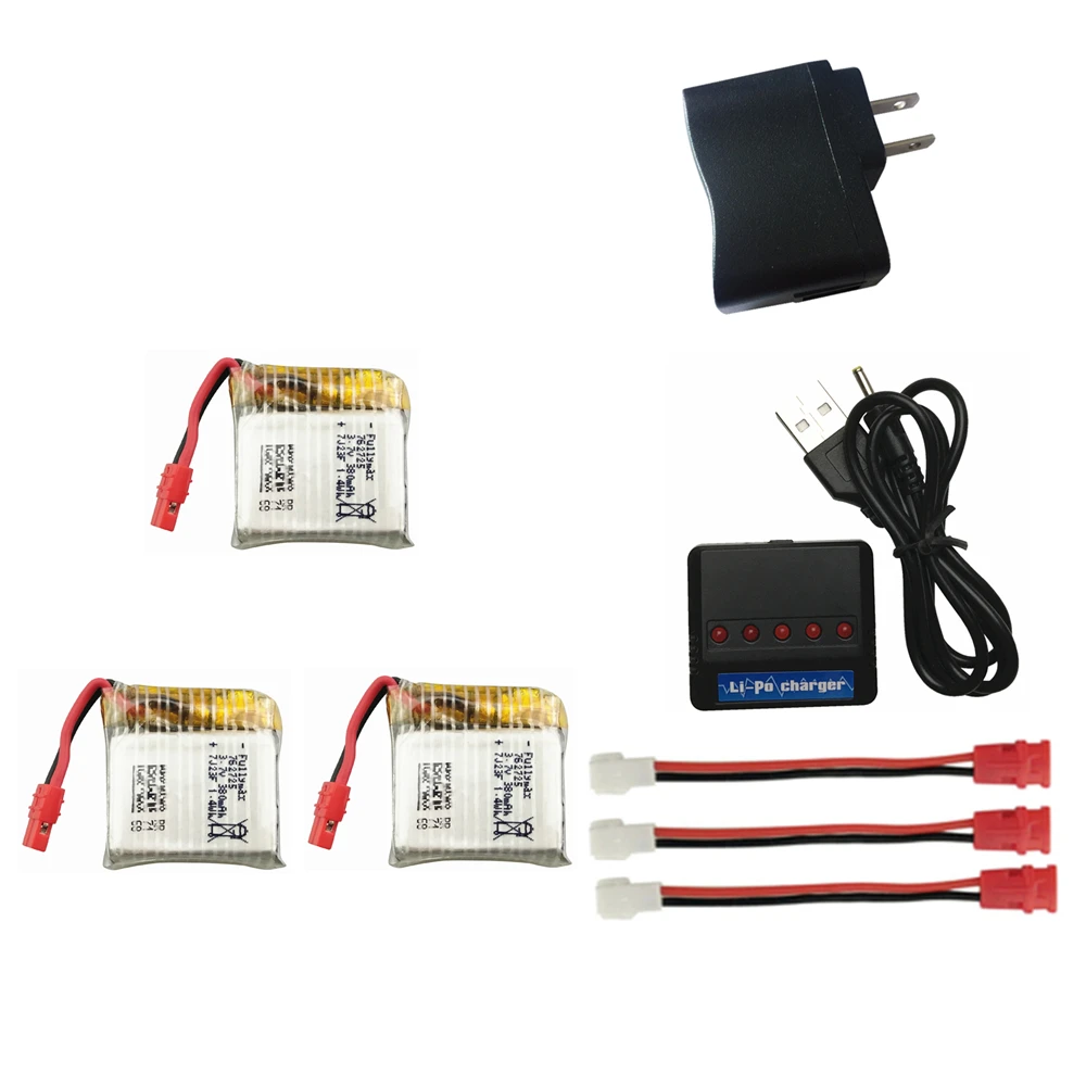 3,7 V 380mAh Lipo батарея для Syma X21 X21w X26 Дрон батарея RC Квадрокоптер запасные части Аксессуары 3,7 v lipo батарея и зарядное устройство - Цвет: set9