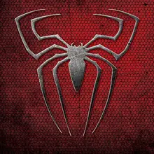 8x8FT Человек паук Логотип Spidey темно красная металлическая