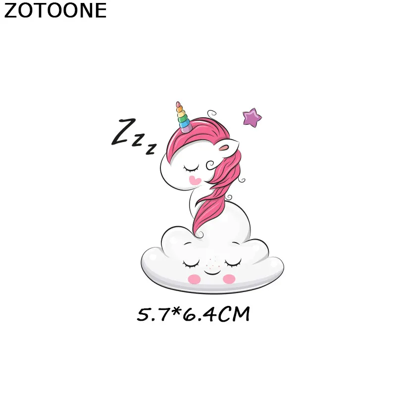 ZOTOONE нашивки с полосками, набор, железная передача, единорог, кошка, нашивки в форме собак, футболки для девочек, детская одежда, сделай сам, переводные наклейки, G - Цвет: 1091