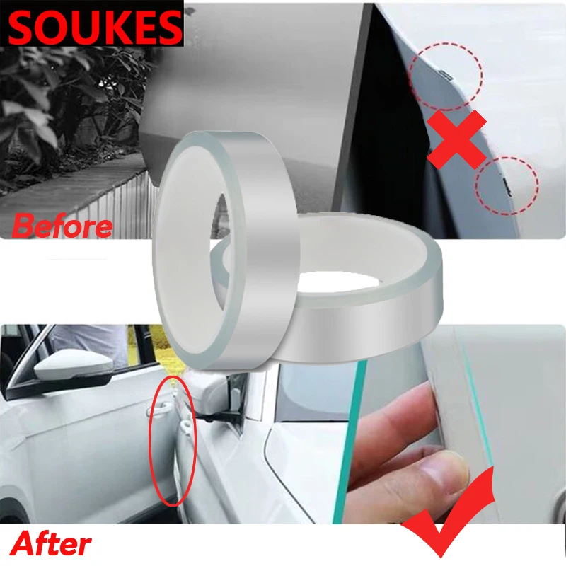 Прозрачная защитная наклейка на порог автомобиля для Ford Focus 2 3 1 Fiesta Mondeo Kuba Ecosport Mini