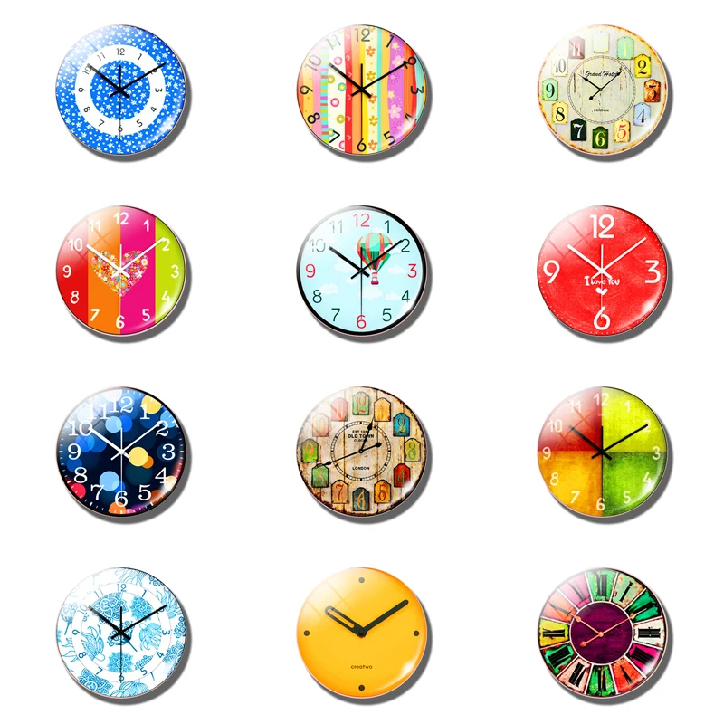 12 шт./компл. часы с постоянным временем магнит на холодильник 25 мм стеклянный
