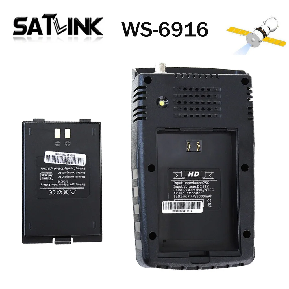 [Натуральная] Satlink WS 6916 HD DVB S2 Высокое разрешение спутниковый искатель 3 5 дюймов MPEG