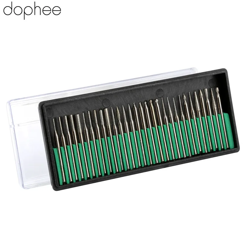 Абразивные иглы dophee 30 шт. 3 мм вал Шлифовальная головка полировальные Dremel