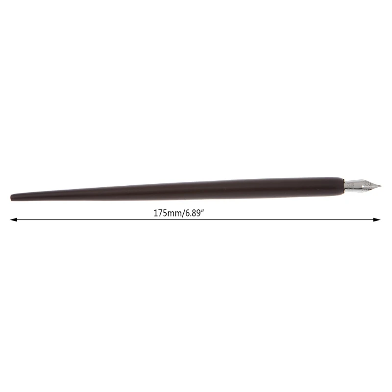 

Wood English Calligraphy Pen Copperplate Script Oblique Dip Pen Holder + 5 Nib