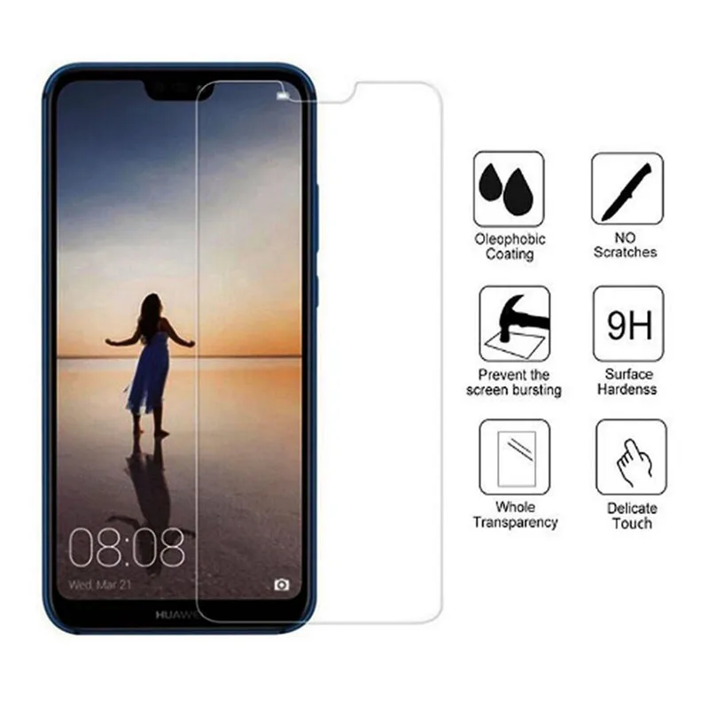 Закаленное стекло для Huawei P10 Plus p20 pro p30 lite light glass Etui защитная оболочка аксессуары на p 10 20 30 tremp телефон пленка