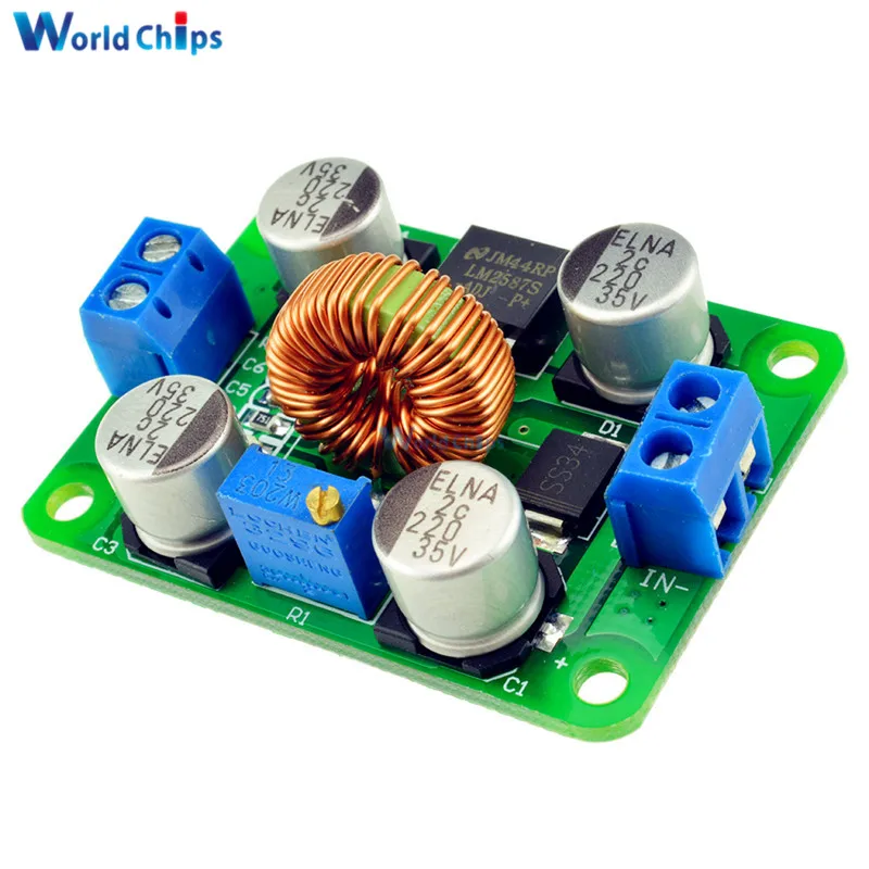 LM2587 DC 3 5 V 30V To 4V 40V Step Up Модуль питания регулируемый 5A Boost конвертер плата