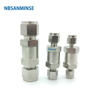 CV-ODF Мини обратный клапан 6000 Psi нержавеющая сталь 316L 18 14 38 12 34 SS обратный клапан NBSANMINSE