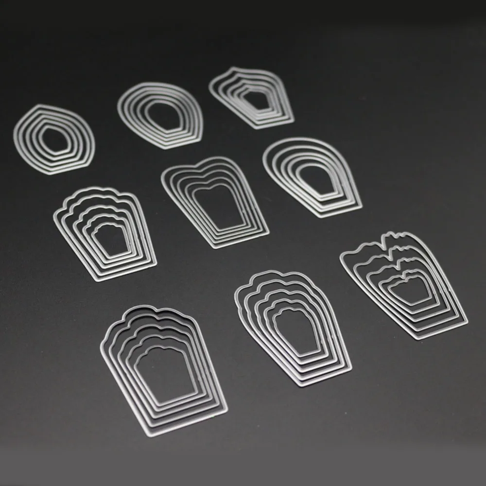 DIY 9 видов стилей рамка с цветами набор металлических стальных штампов для