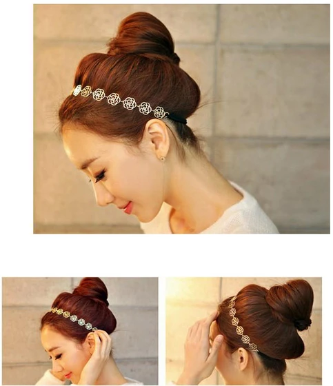 Женская модная металлическая цепочка украшения полые розы цветы эластичная