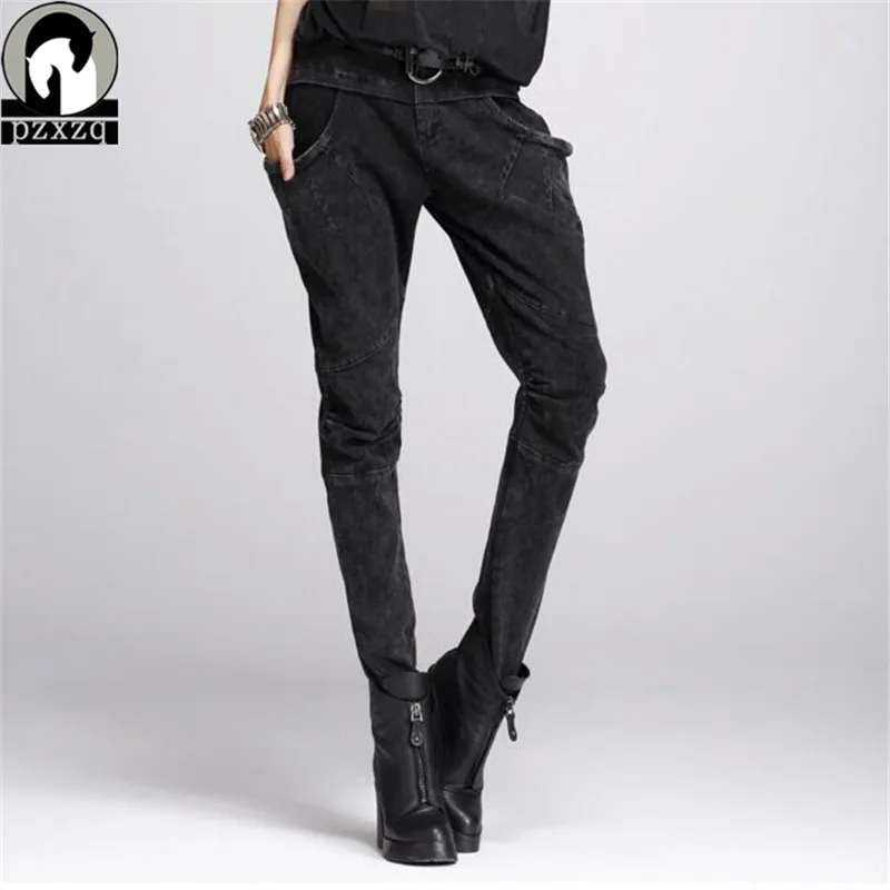 2015 Новый брюки женские european style Большие карманы jeans шаровары штаны Сексуальные