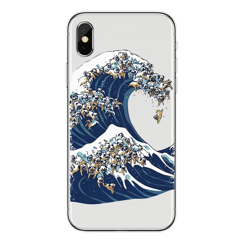Phone Case Van Gogh starry sky The waves ocean Soft TPU For iphoneX 10 5 5s SE 6 6S Plus 7 8 clear silicone Covers |