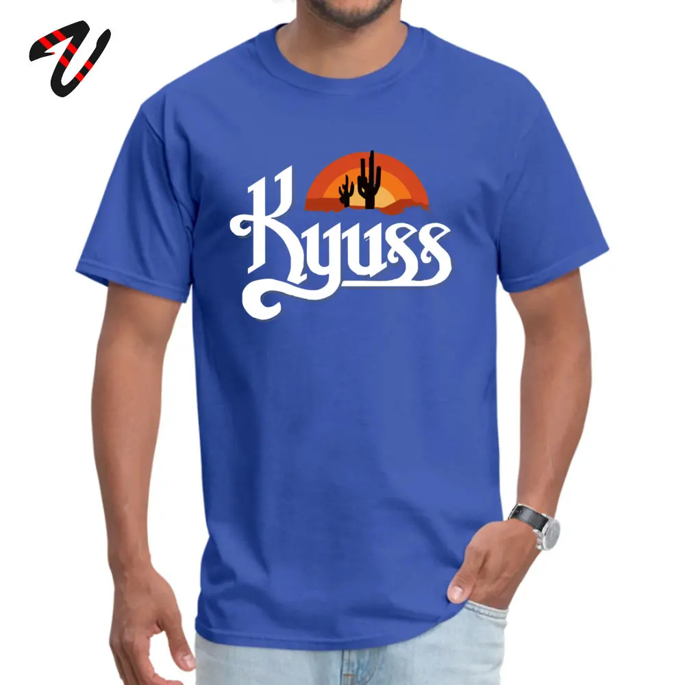 Распродажа повседневные футболки Kyuss Band с коротким рукавом круглым вырезом для