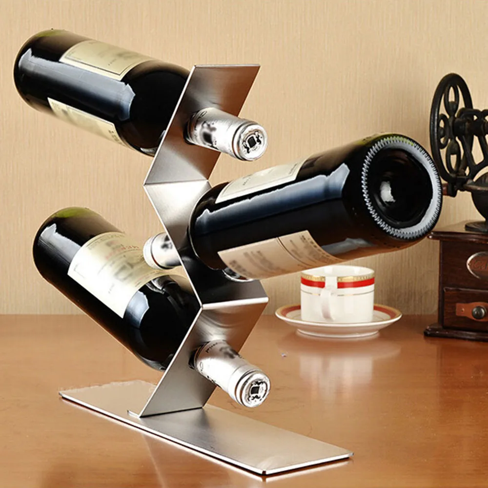 Творческий красное вино стойки S Форма 3 отверстия s бутылку вина стойку stainle