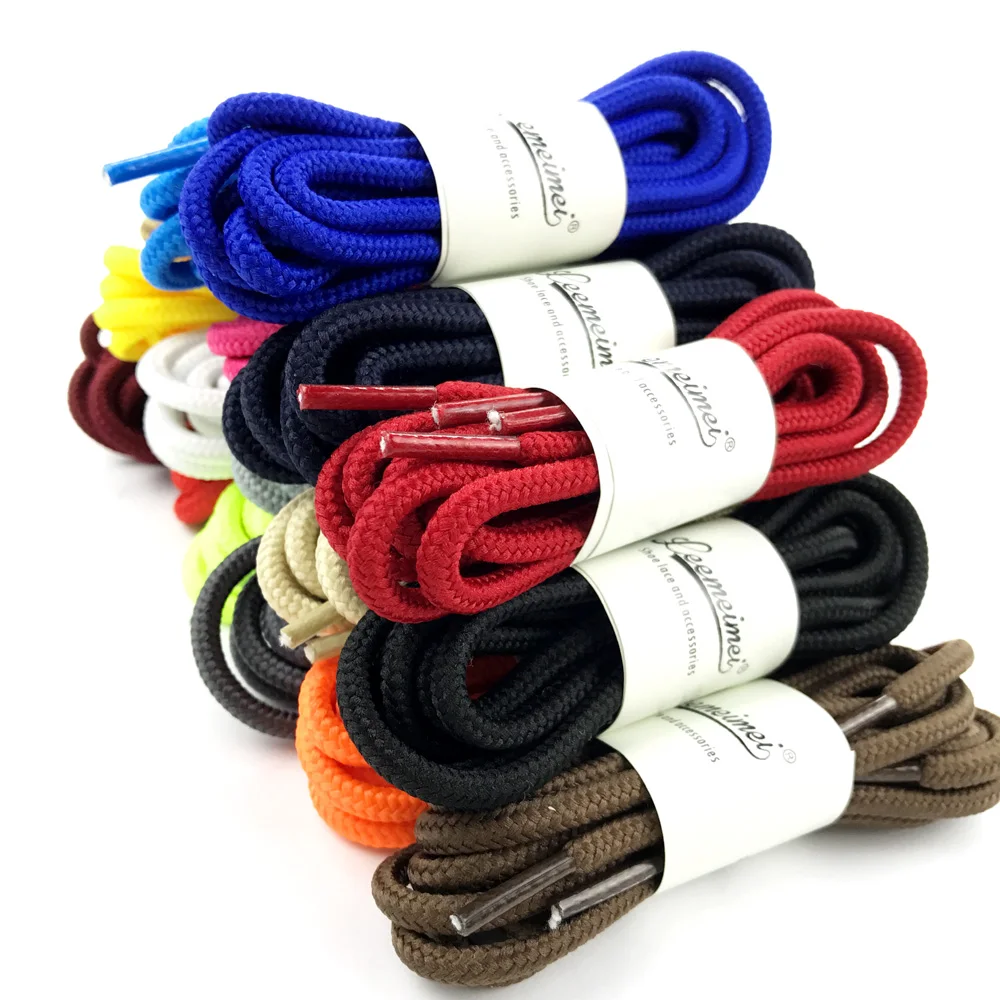 Шнурки круглые однотонные из полиэстера 90/120/150 см 20 цветов|round shoelaces|boots lacesport laces |