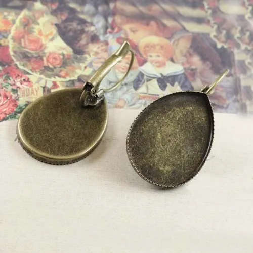 Пустые клипсы крючки серьги основа кабошон французский стиль набор из проволоки