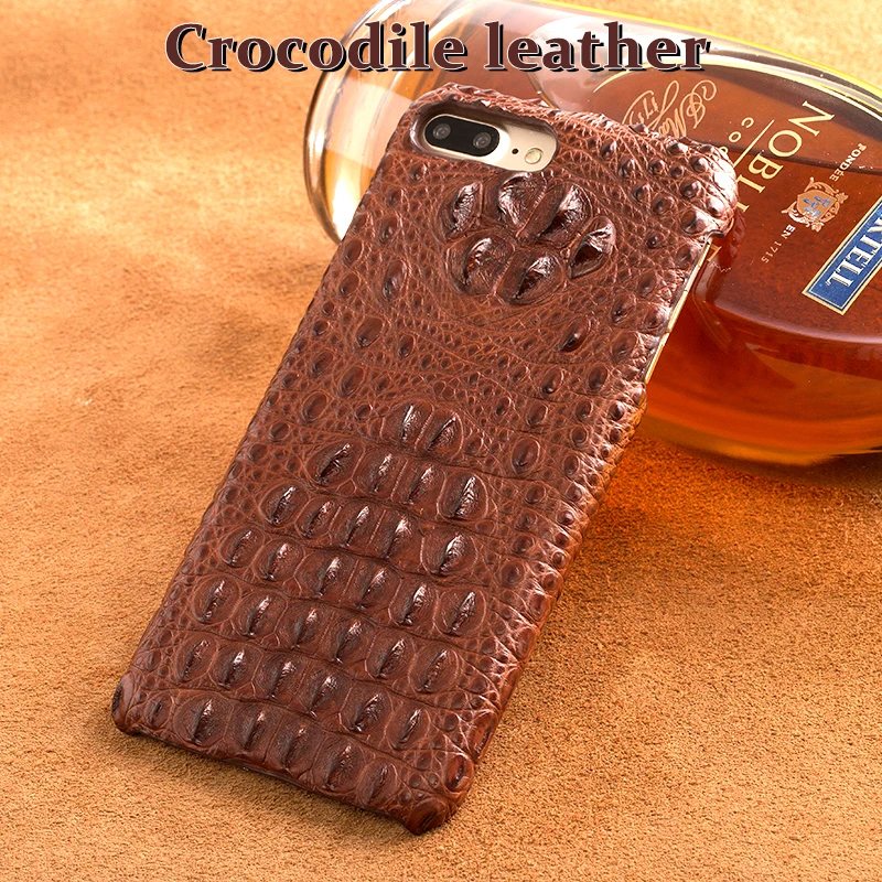 

Luxury brand phone case Crocodile back flip For iPhone X cell phone package All handmade custom