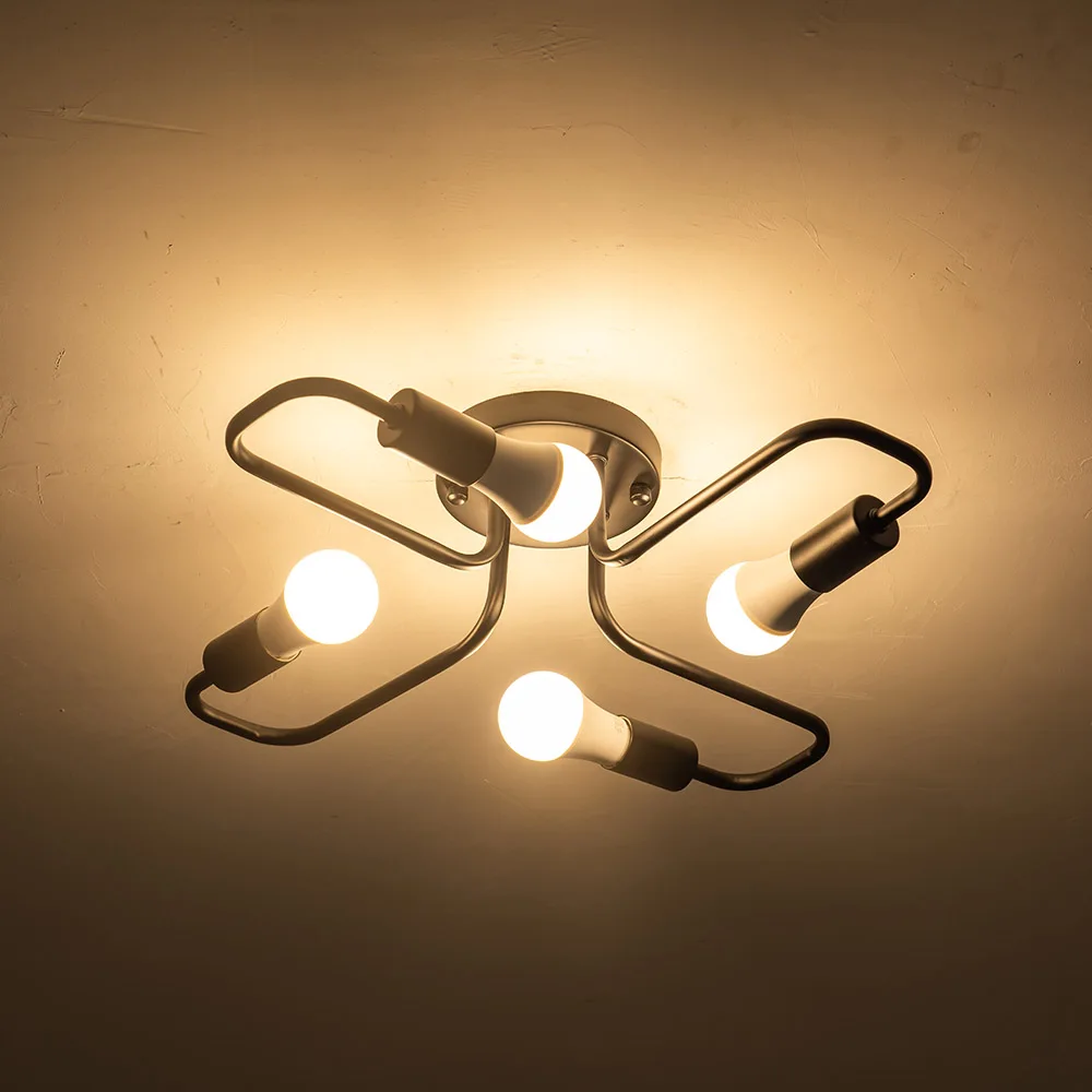 Скандинавский светодиодный потолочный светильник с лампочками E27 лампа Branching