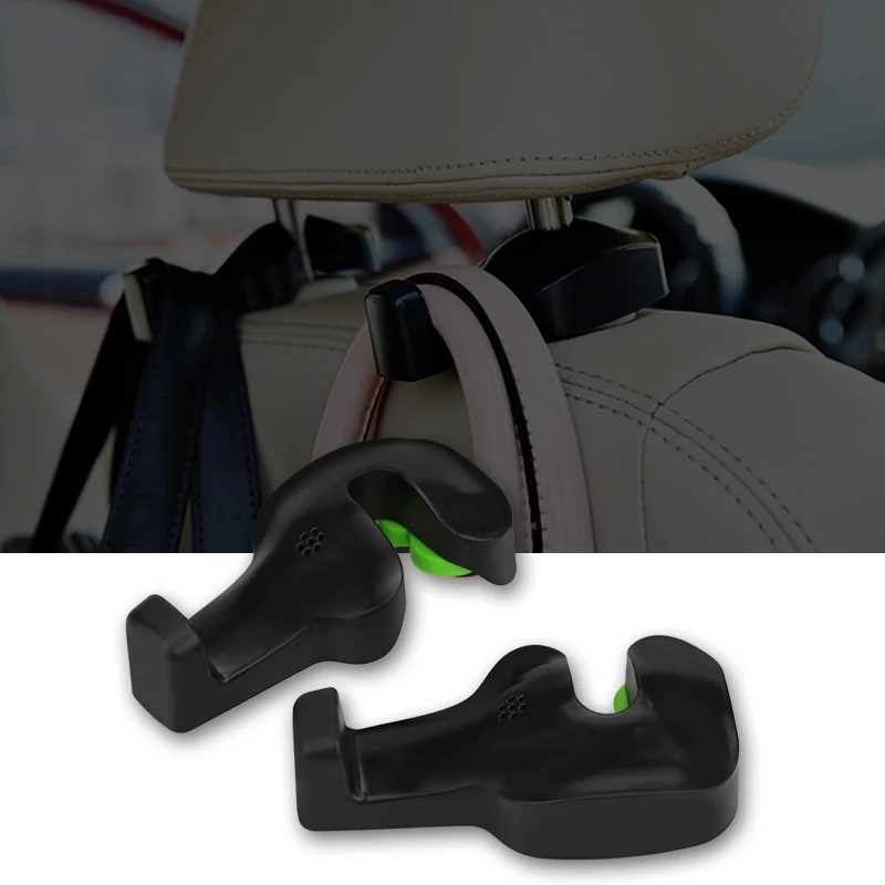 

Auto Car Back Seat Headrest Holder Hanger Hooks Clip For Purse Bag Cloth Automobile Interior Accessories Black