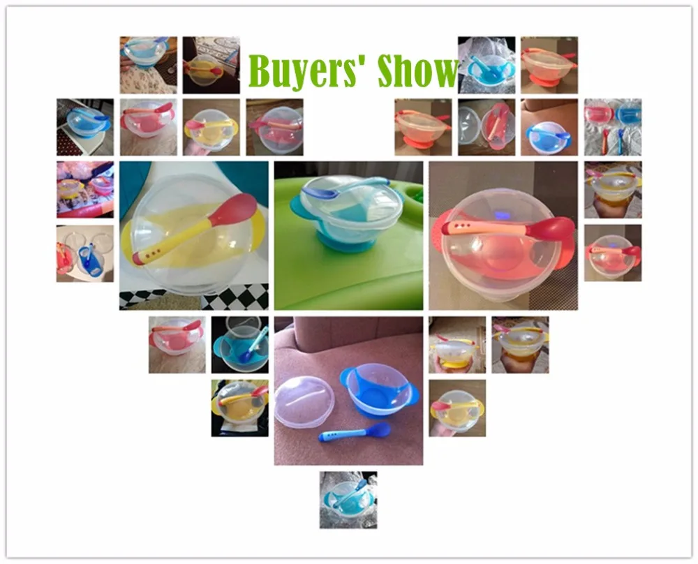 Чаша с термочувствительной ложкой и крышкой для кормления ребенка | Мать ребенок