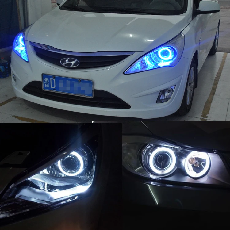 YSY 2 шт. светодиодный Ангельские глазки автомобиль гало кольца cob 60/70/80/85/90/95/100/110/120/130/140 мм Авто дневные ходовые огни, Ангельские глазки фары мотоцикла 12v