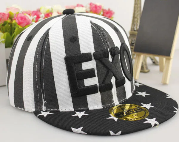 2015 New Children EXO Fashion Sports Snapback Caps Embroidery Baseball Cap Pattern Flat Hip Hop Hats | Тематическая одежда и