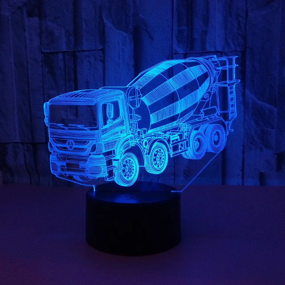 Новый миксер 3d источник питания светодиодный Ночной светильник цветной