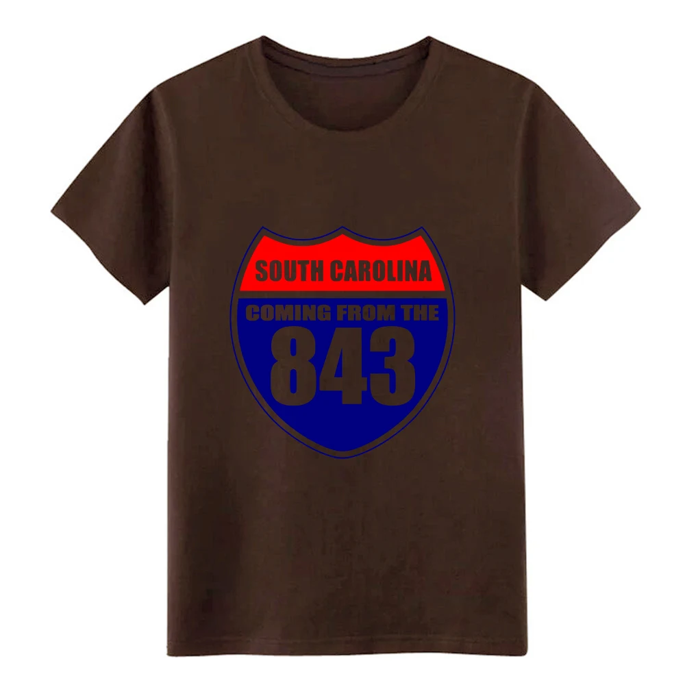 South Carolina 843 t shirt Custom cotton S-3xl Letters Loose Humor summer Formal | Мужская одежда