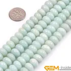 Бусины-разделители Rondelle для амазонита, бусины из натурального камня для изготовления ювелирных украшений, нитка 15 дюймов, фурнитура для браслета, ожерелья